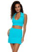 Luli Fama Beach Fuzz Side Slit Skirt